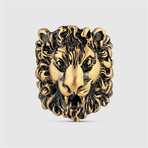 gucci lion head ring black|WOMEN'S FASHION JEWELRY .